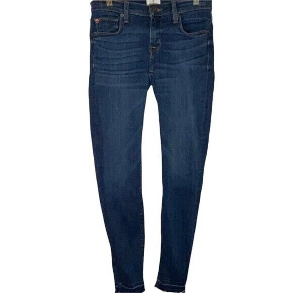 Hudson Raw Release Hem Krista SS Crop Denim Blue Jeans Women's Size 24